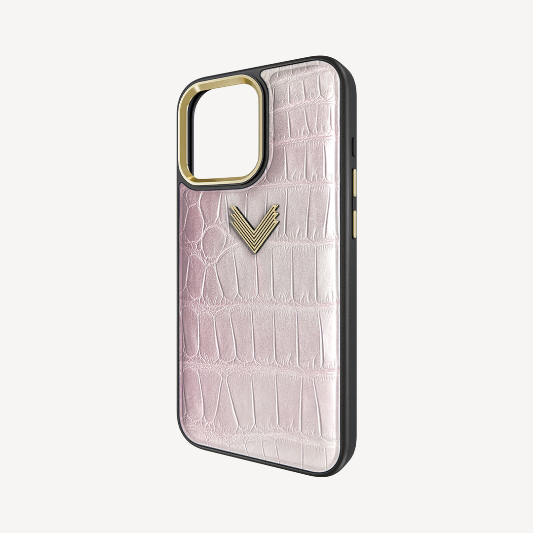 Husa Telefon iPhone 16 Pro Max, Piele Crocodil, VLogo Antique