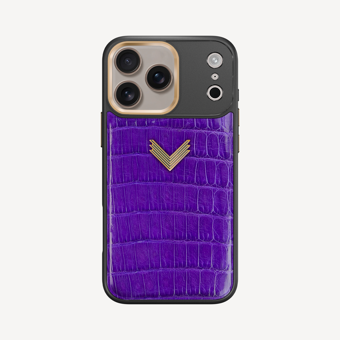 Husa Telefon iPhone 17 Pro Max, Piele Crocodil, VLogo Antique