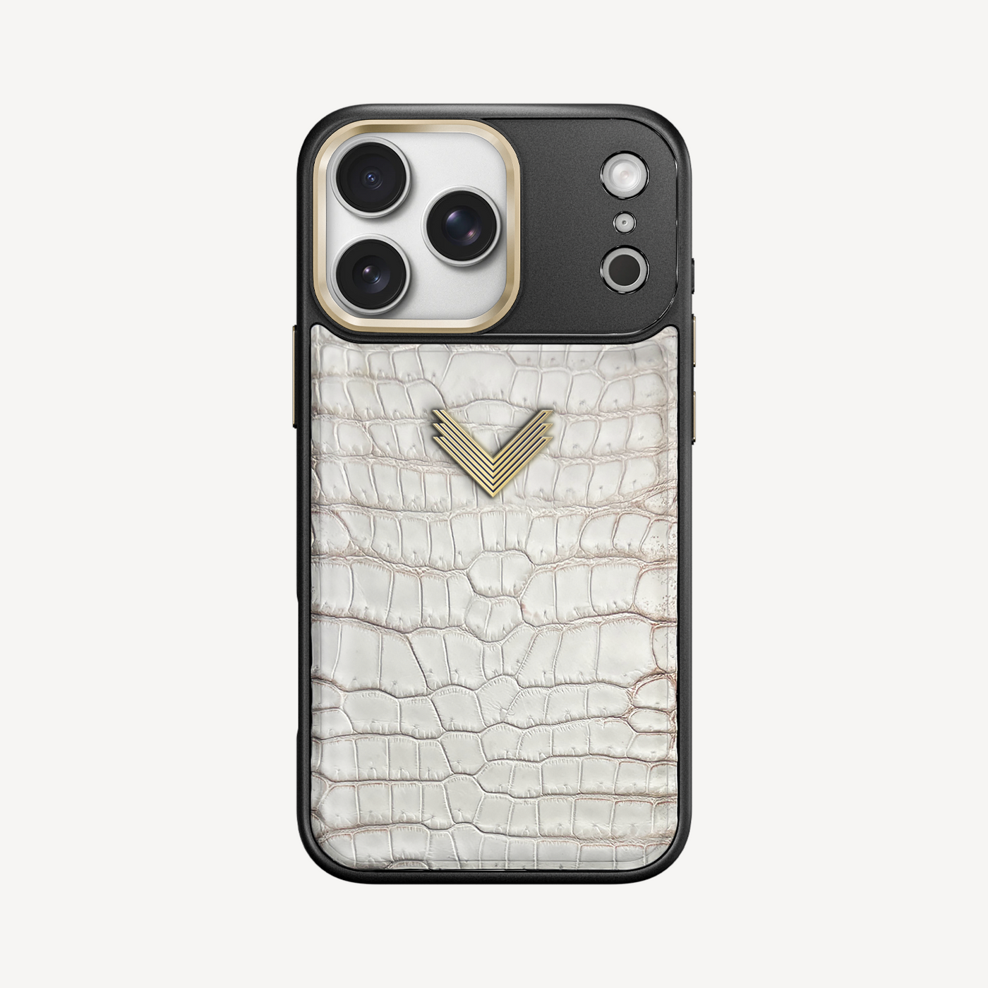 Husa Telefon iPhone 17 Pro Max, Piele Crocodil, VLogo Antique