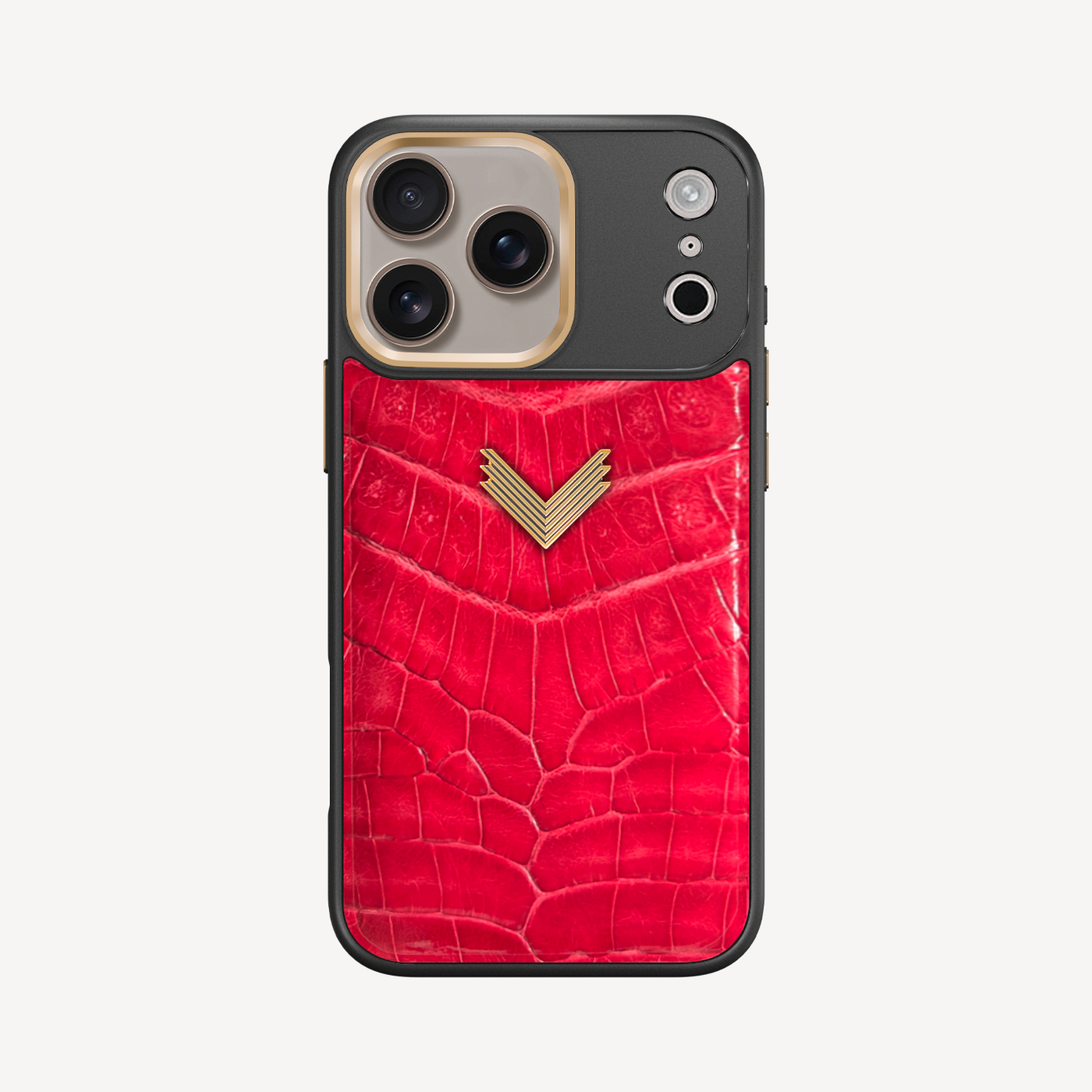 Husa Telefon iPhone 17 Pro Max, Piele Crocodil, VLogo Antique