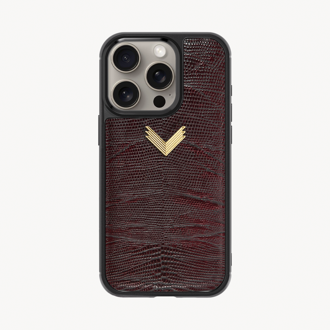 Husa Telefon iPhone 15 Pro, Piele Vitel, Textura Lizard