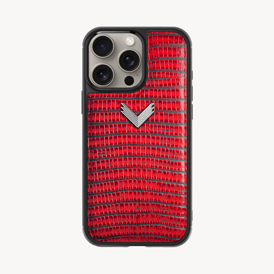 Husa Telefon iPhone 15 Pro, Piele Vitel, Textura Lizard