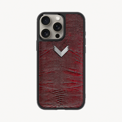 Husa Telefon iPhone 15 Pro Max, Piele Vitel, Textura Lizard