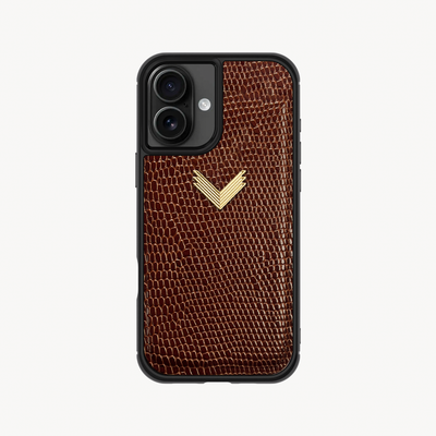 Husa Telefon iPhone 16, Piele Vitel, Textura Lizard