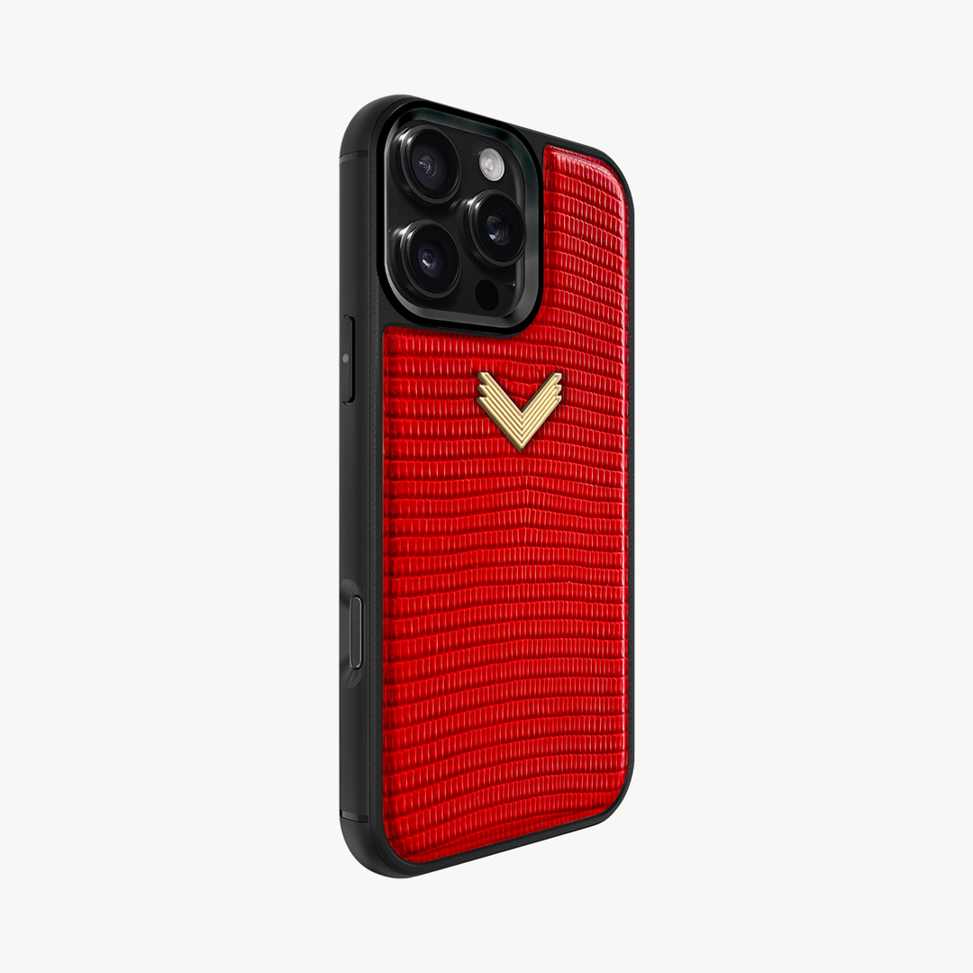 Husa Telefon iPhone 16 Pro Max, Piele Vitel, Textura Lizard