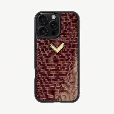 Husa Telefon iPhone 16 Pro Max, Piele Vitel, Textura Lizard