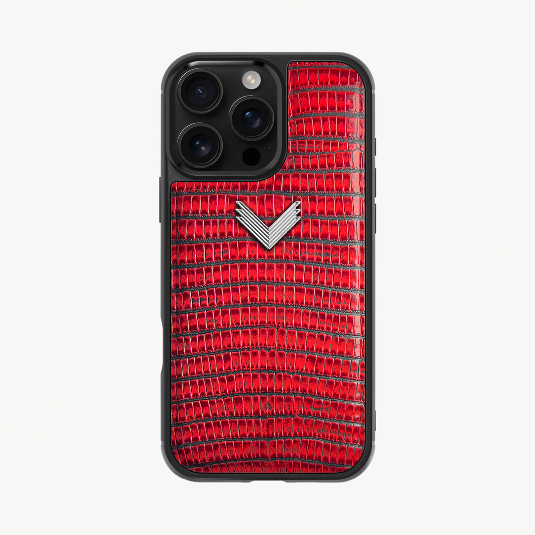 Husa Telefon iPhone 16 Pro Max, Piele Vitel, Textura Lizard