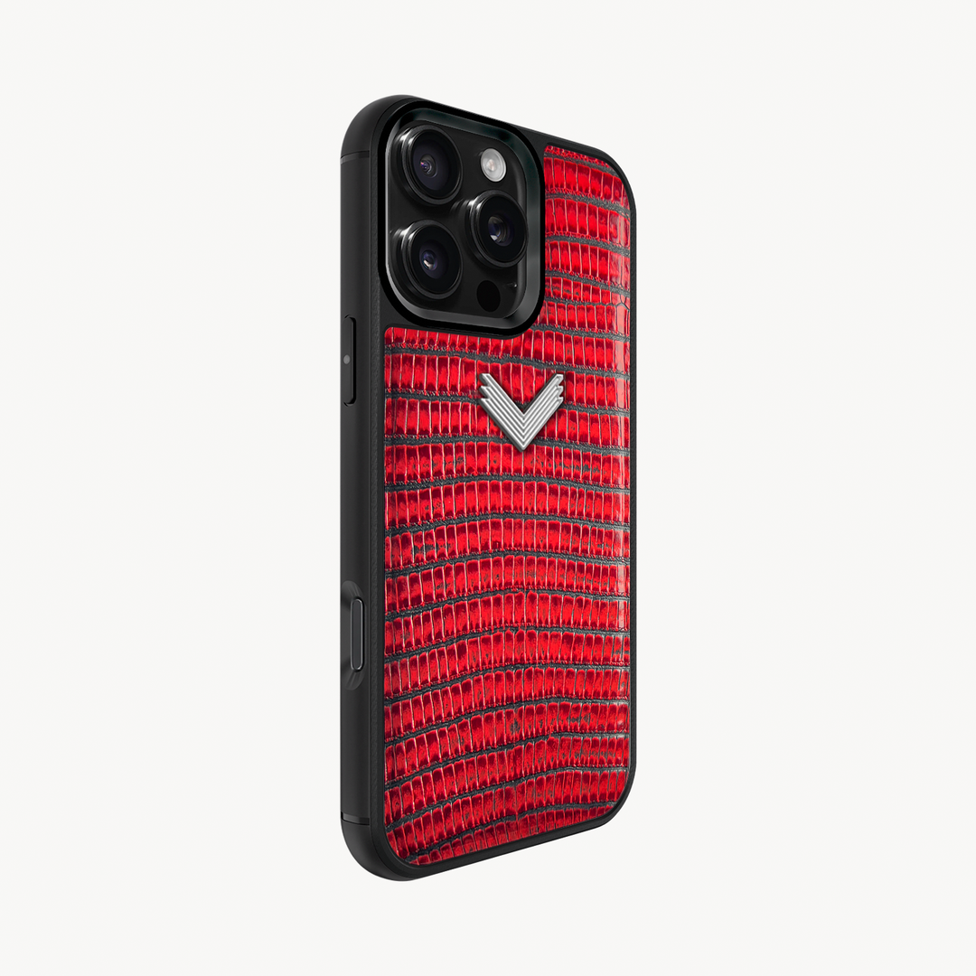 Husa Telefon iPhone 16 Pro Max, Piele Vitel, Textura Lizard