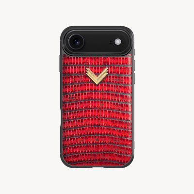 Husa Telefon iPhone 17 Air, Piele Vitel, Textura Lizard