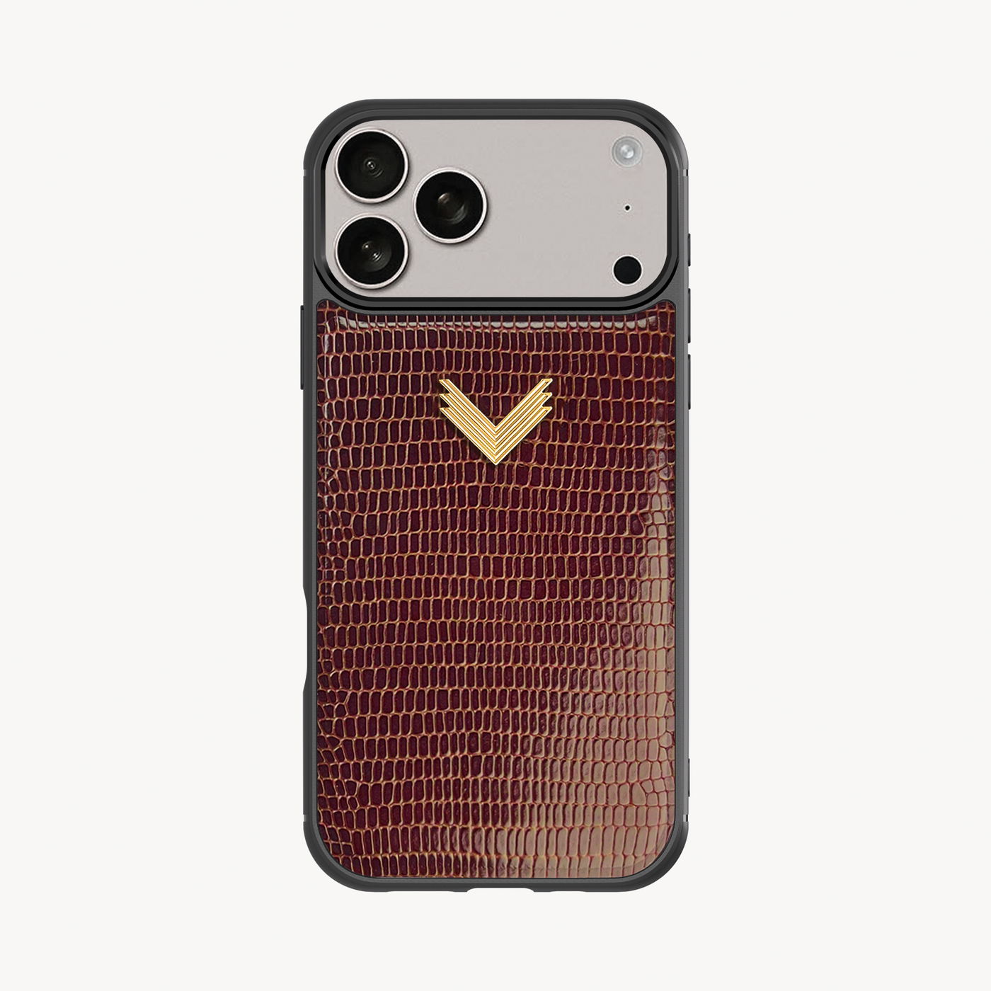 Husa Telefon iPhone 17 Pro Max, Piele Vitel, Textura Lizard