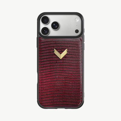 Husa Telefon iPhone 18 Pro Max, Piele Vitel, Textura Lizard