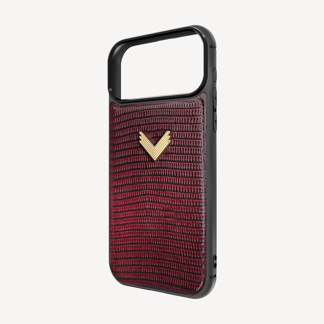 Husa Telefon iPhone 18 Pro, Piele Vitel, Textura Lizard