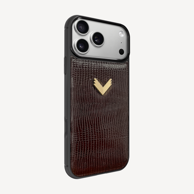 Husa Telefon iPhone 17 Pro Max, Piele Vitel, Textura Lizard