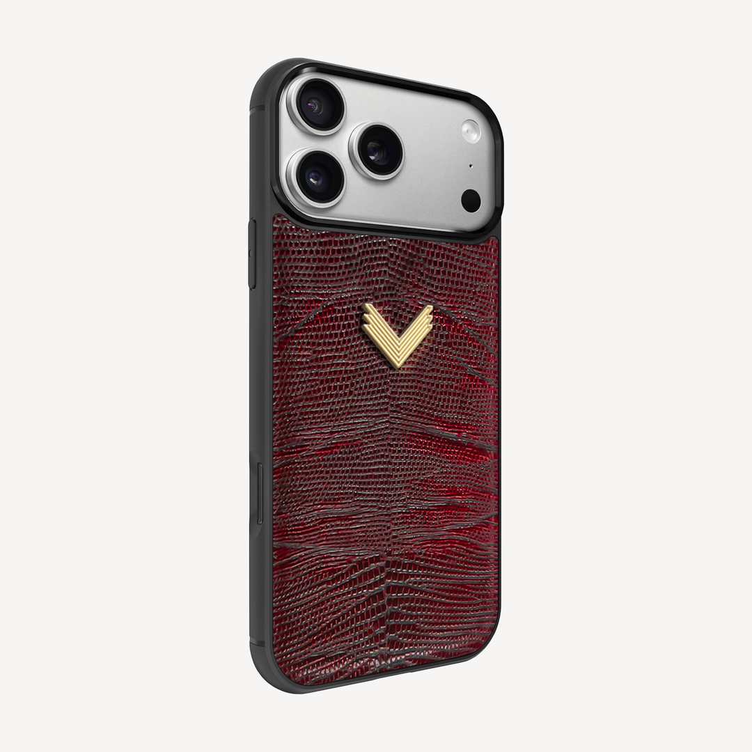 Husa Telefon iPhone 17 Pro Max, Piele Vitel, Textura Lizard