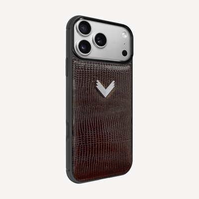 Husa Telefon iPhone 17 Pro Max, Piele Vitel, Textura Lizard