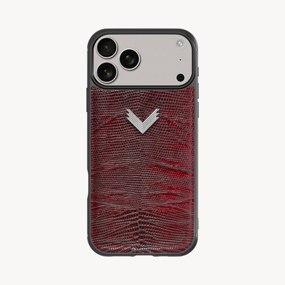 Husa Telefon iPhone 17 Pro Max, Piele Vitel, Textura Lizard