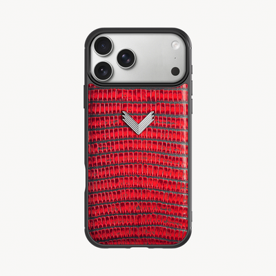 Husa Telefon iPhone 17 Pro Max, Piele Vitel, Textura Lizard