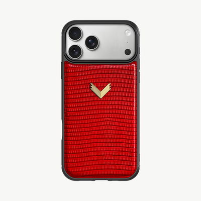 Husa Telefon iPhone 18 Pro Max, Piele Vitel, Textura Lizard