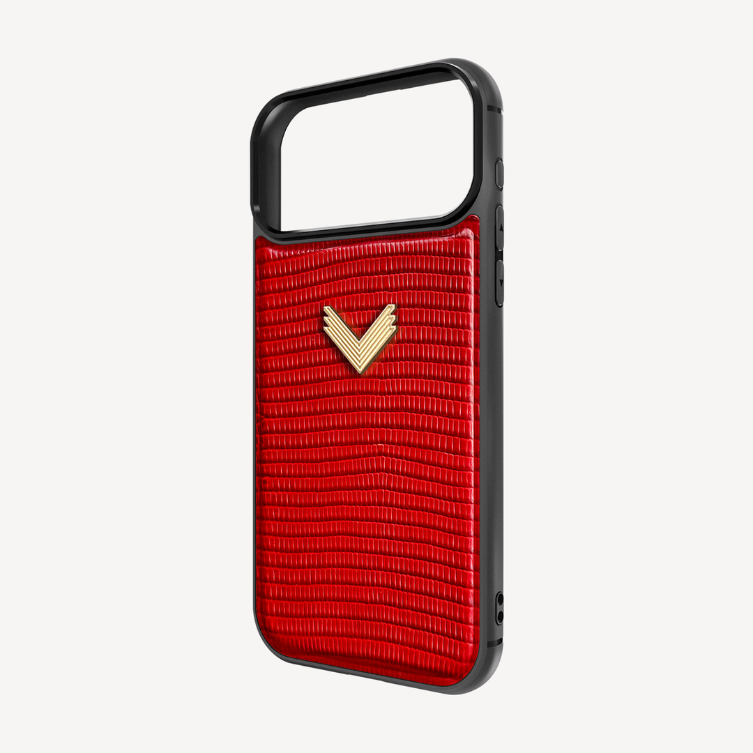 Husa Telefon iPhone 17 Pro Max, Piele Vitel, Textura Lizard