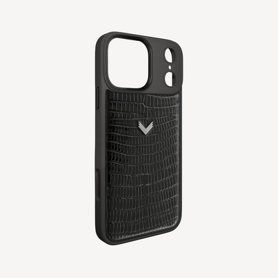 Husa Telefon iPhone 17 Pro Max, Piele Vitel, Textura Lizard