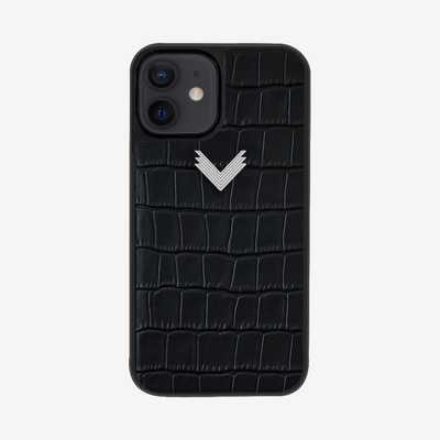 Husa Telefon iPhone 11, Piele Vitel, Textura Crocodil