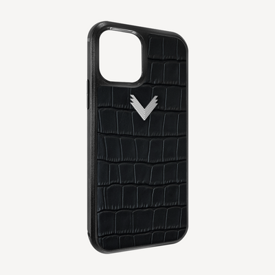 Husa Telefon iPhone 11 Pro Max, Piele Vitel, Textura Crocodil