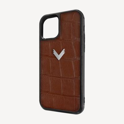Husa Telefon iPhone 12 Pro Max, Piele Vitel, Textura Crocodil