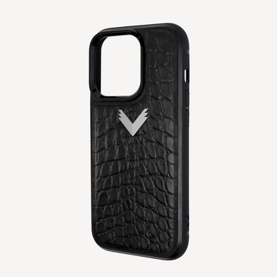 Husa Telefon iPhone 14 Pro Max, Piele Vitel, Textura Crocodil