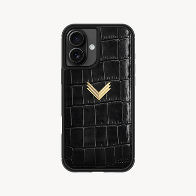 Husa Telefon iPhone 17, Piele Vitel, Textura Crocodil