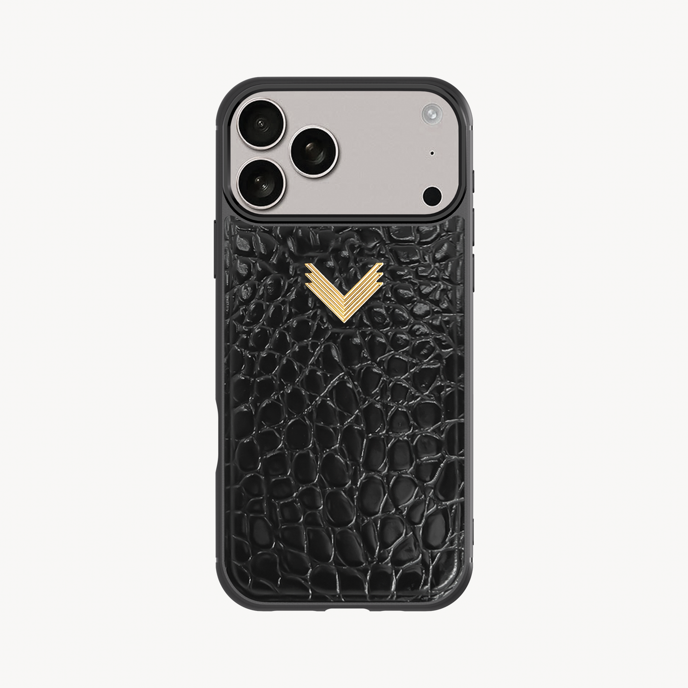 Husa Telefon iPhone 17 Pro, Piele Vitel, Textura Crocodil