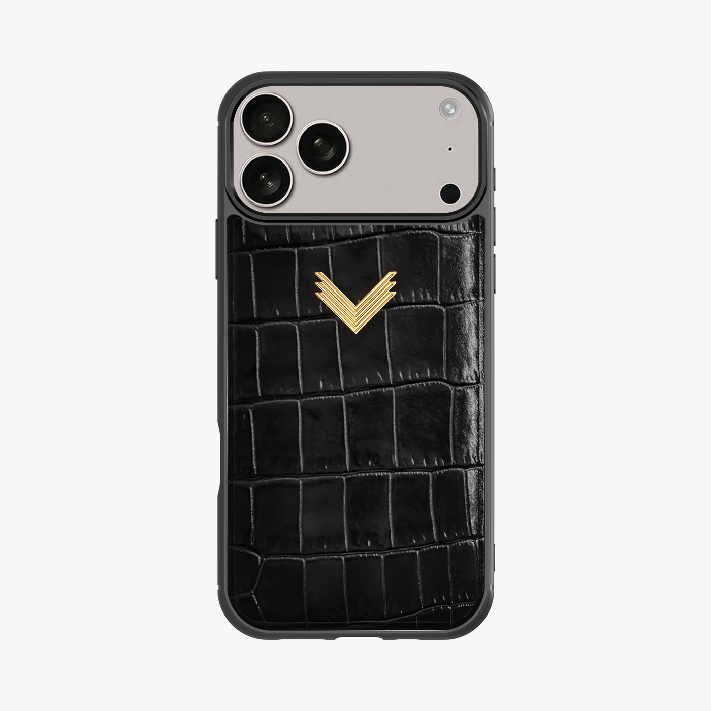 Husa Telefon iPhone 17 Pro Max, Piele Vitel, Textura Crocodil