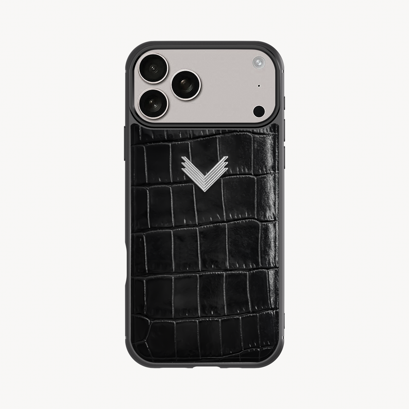 Husa Telefon iPhone 17 Pro Max, Piele Vitel, Textura Crocodil