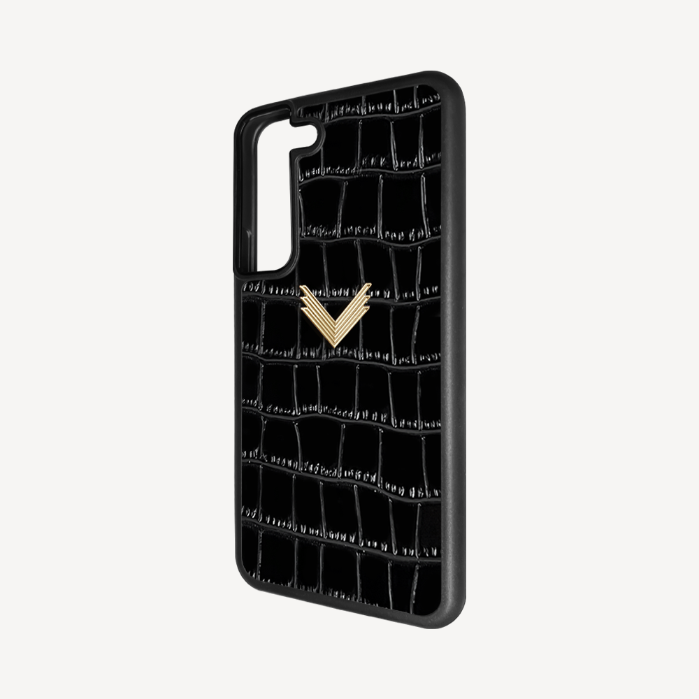 Husa Telefon Samsung S22, Piele Vitel, Textura Crocodil