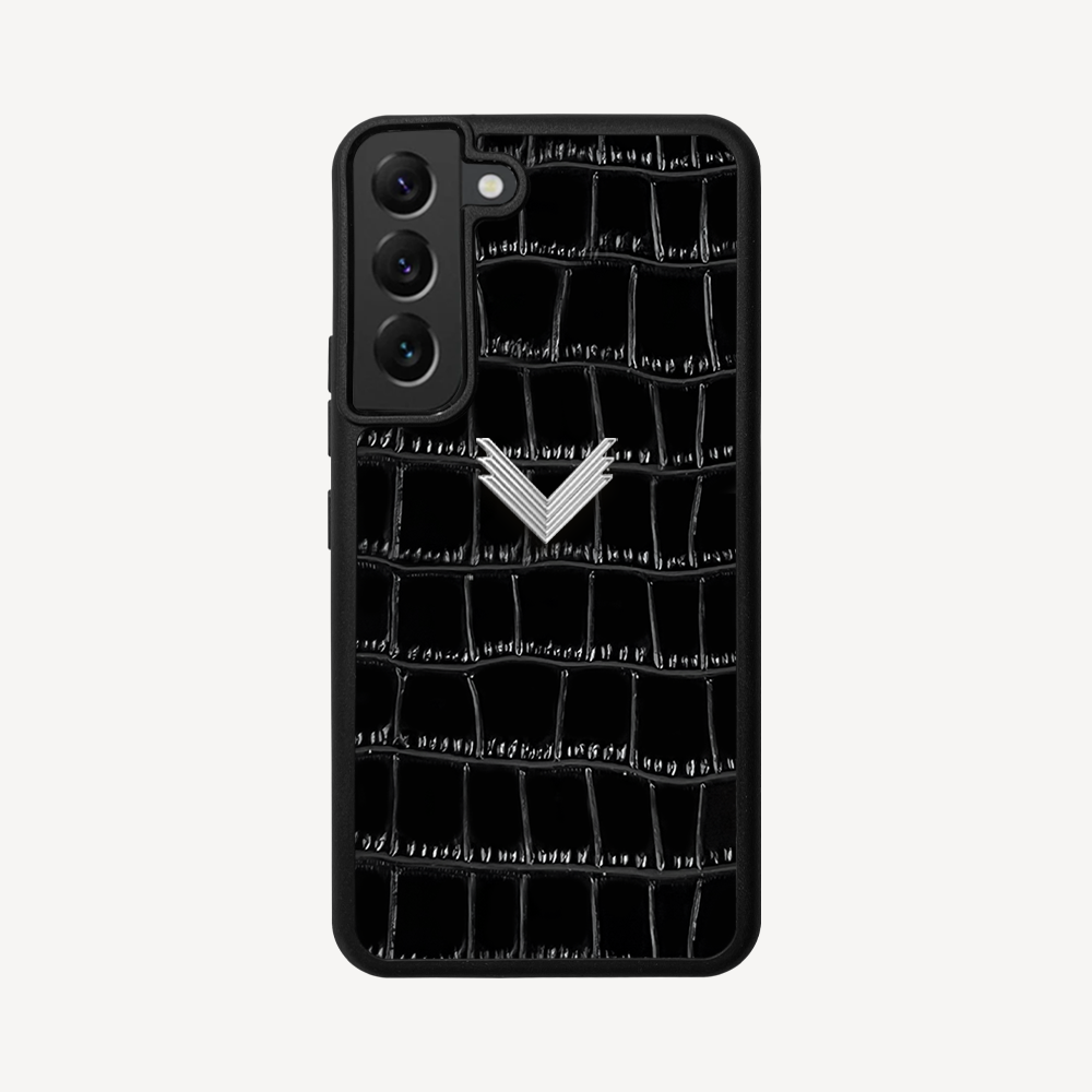 Husa Telefon Samsung S22 Plus, Piele Vitel, Textura Crocodil