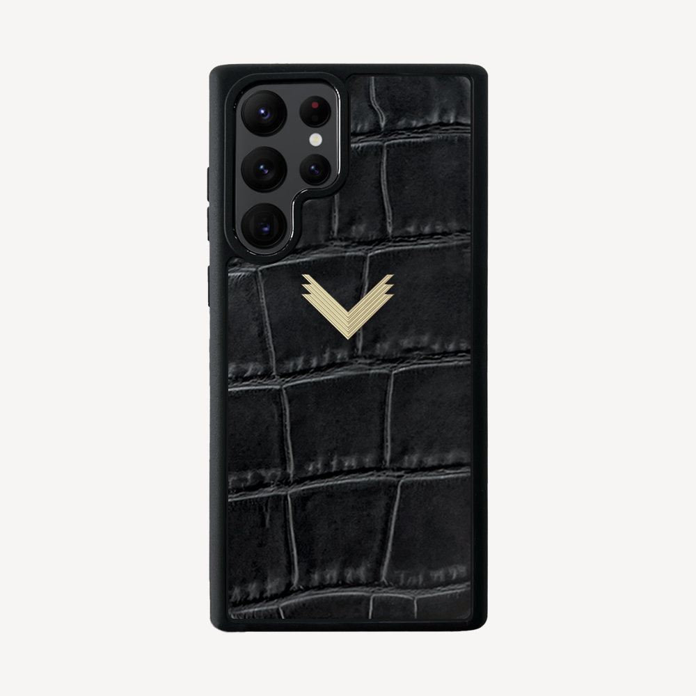 Husa Telefon Samsung S22 Ultra, Piele Vitel, Textura Crocodil