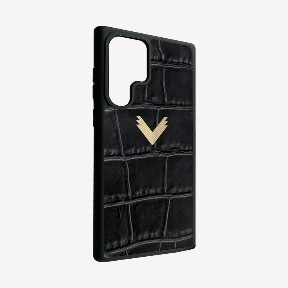 Husa Telefon Samsung S22 Ultra, Piele Vitel, Textura Crocodil