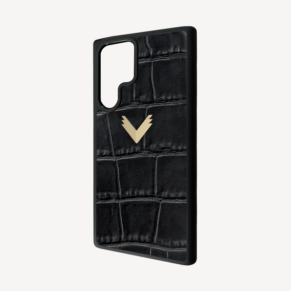 Husa Telefon Samsung S22 Ultra, Piele Vitel, Textura Crocodil