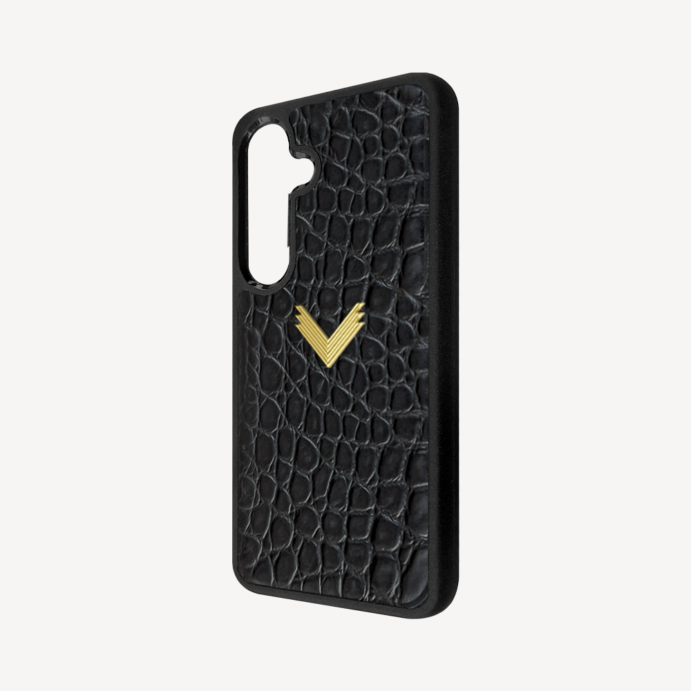 Husa Telefon Samsung S23, Piele Vitel, Textura Crocodil
