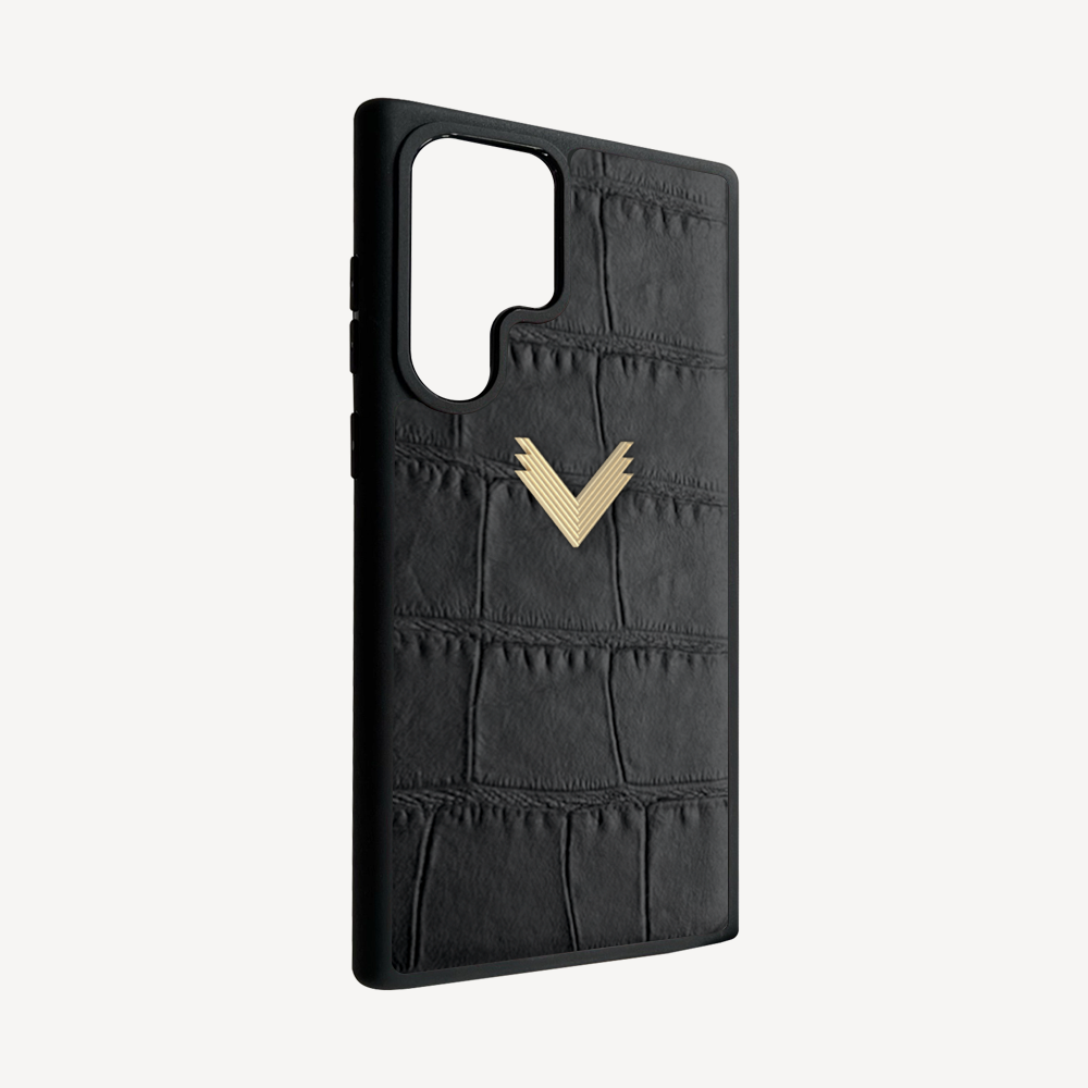 Husa Telefon Samsung S23 Ultra, Piele Vitel, Textura Crocodil
