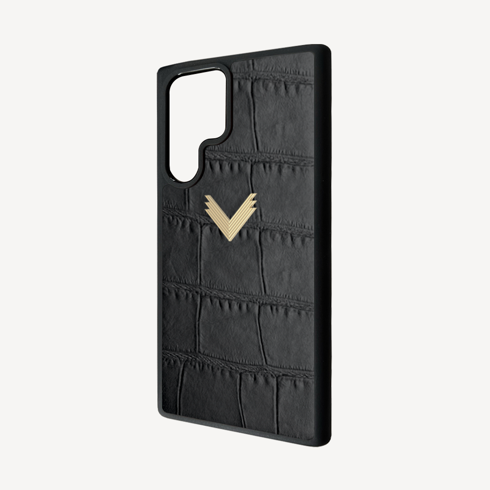 Husa Telefon Samsung S23 Ultra, Piele Vitel, Textura Crocodil