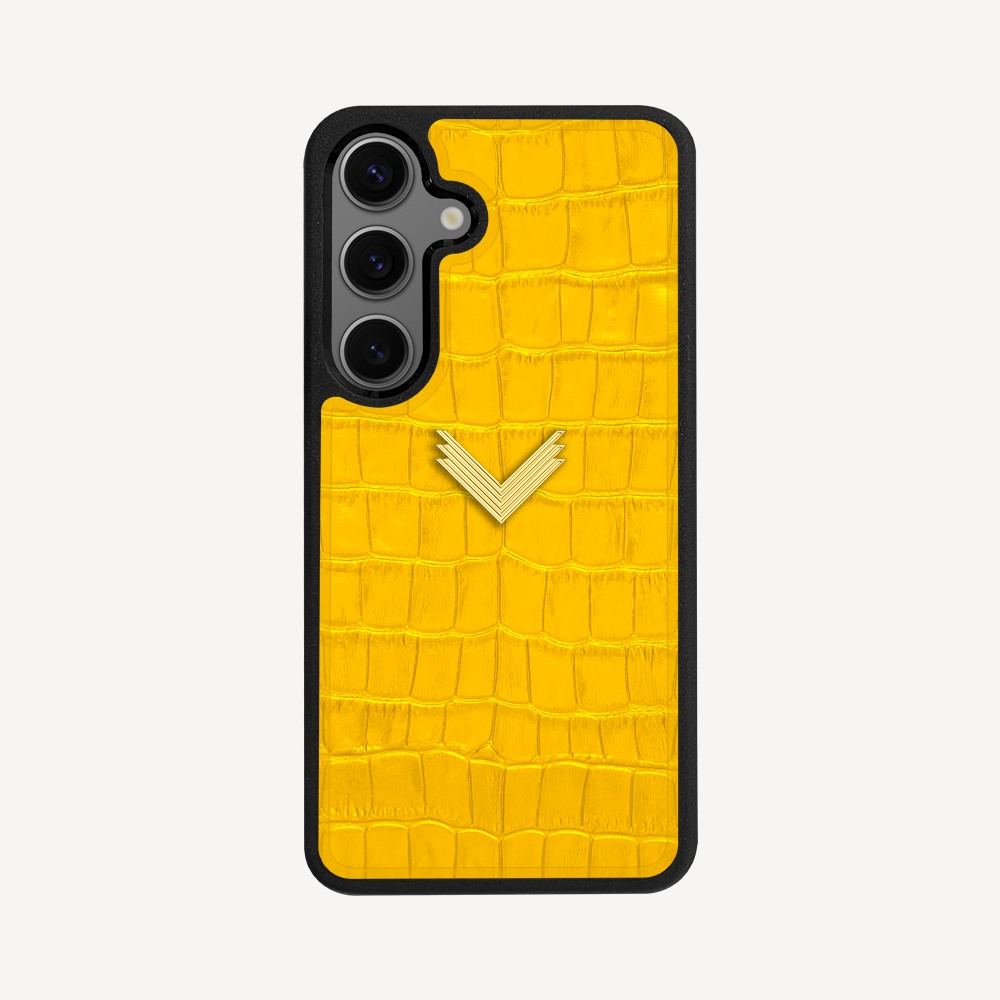 Husa Telefon Samsung S24, Piele Vitel, Textura Crocodil
