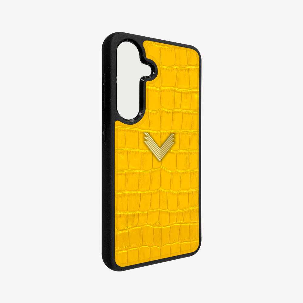 Husa Telefon Samsung S24 Plus, Piele Vitel, Textura Crocodil