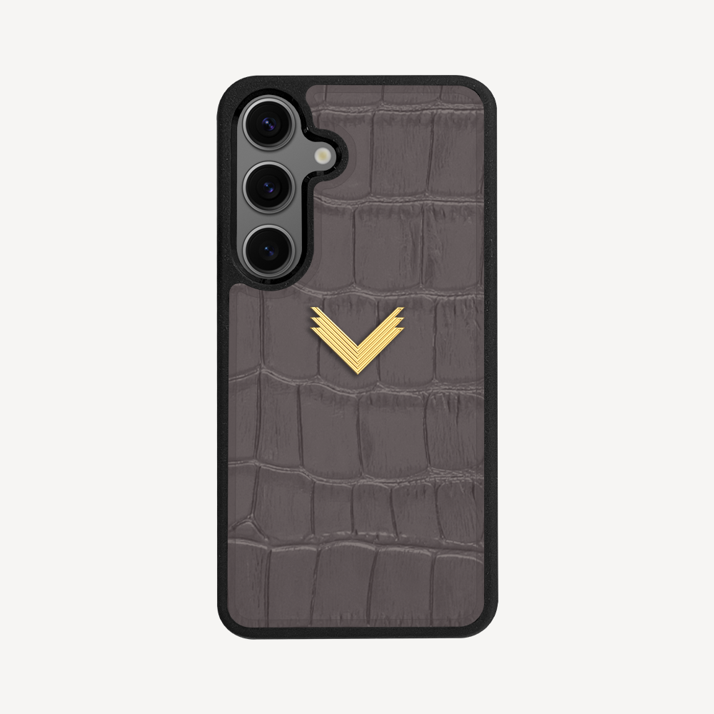 Husa Telefon Samsung S24, Piele Vitel, Textura Crocodil