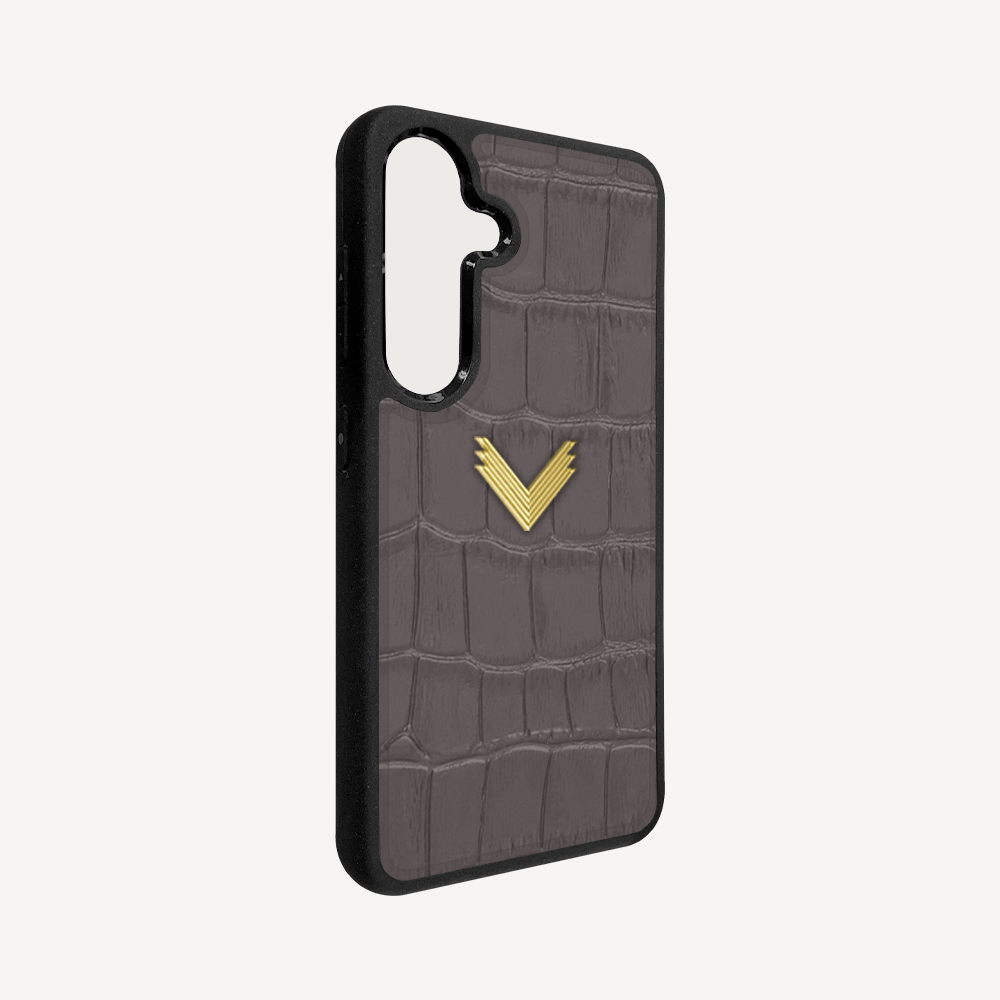 Husa Telefon Samsung S24, Piele Vitel, Textura Crocodil
