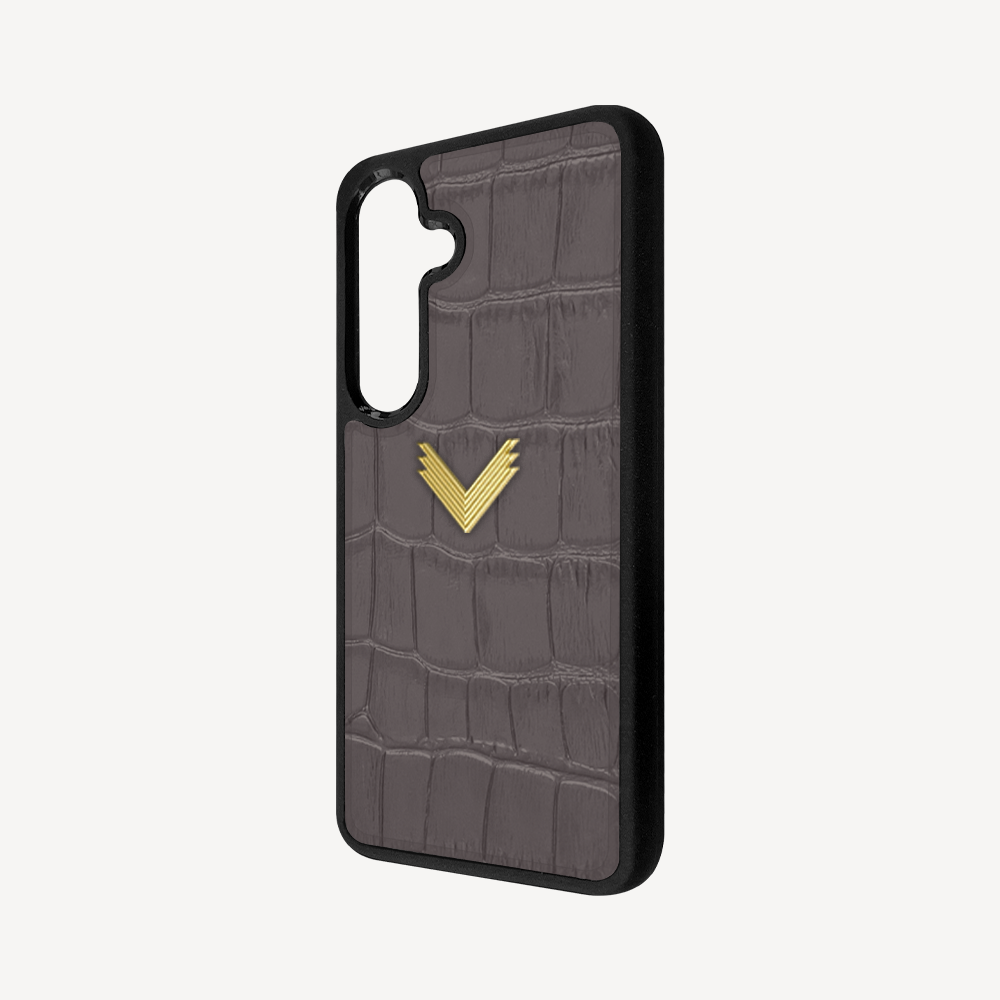 Husa Telefon Samsung S24, Piele Vitel, Textura Crocodil