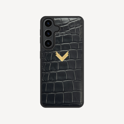 Husa Telefon Samsung S24, Piele Vitel, Textura Crocodil