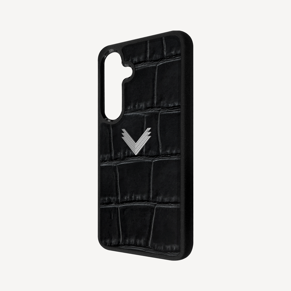 Husa Telefon Samsung S24, Piele Vitel, Textura Crocodil