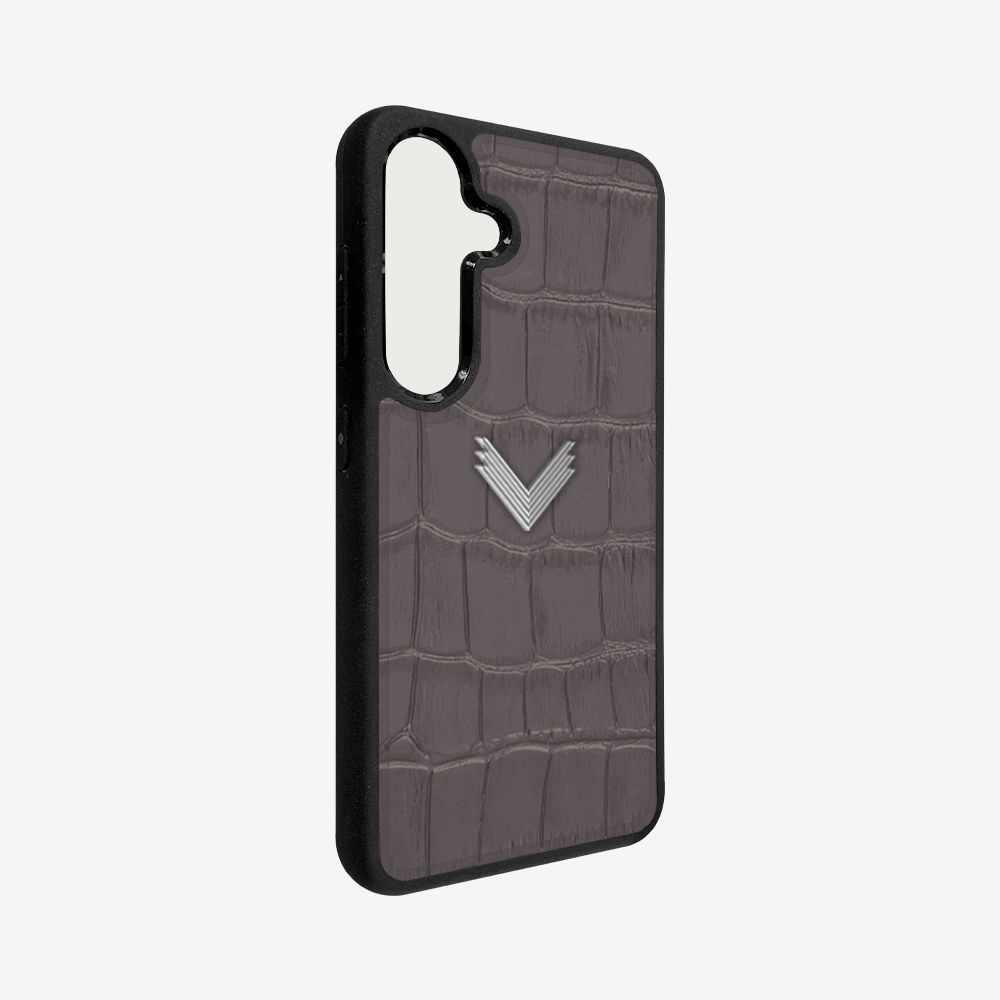 Husa Telefon Samsung S24, Piele Vitel, Textura Crocodil