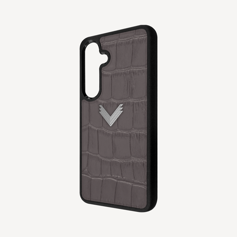Husa Telefon Samsung S24, Piele Vitel, Textura Crocodil