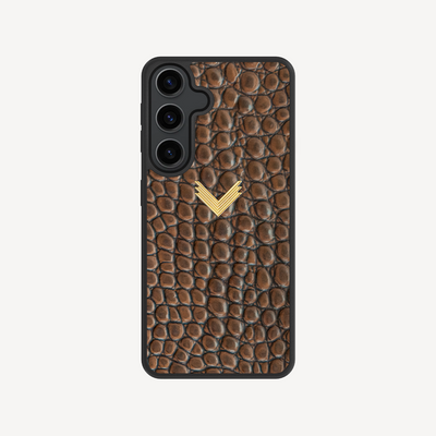 Husa Telefon Samsung S24 Plus, Piele Vitel, Textura Crocodil